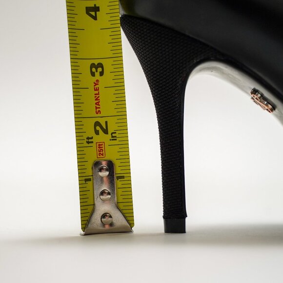 Antonia Saint Micro Fiber Leather Black Pumps - Picture 6 of 10